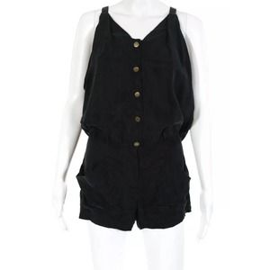 Laila Azhar sleeveless button romper
